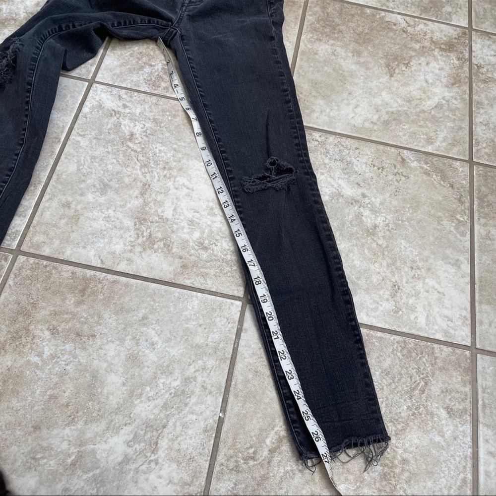 Madewell 9" High Rise Skinny Jeans Women's Size 24 Stretch Denim Dark Wash Black - Picture 13 of 13